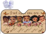 African American Windshield Sunshade Black Queen Girl Windshield Sun S