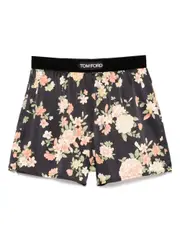 [Tom Ford] Tom Ford-Shorts In Seta Con Stampa Floreale-Donna S