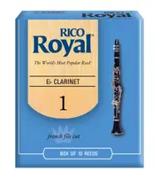 Rico Royal Eb Clarinet Reeds, Strength 1.0, 10-pack