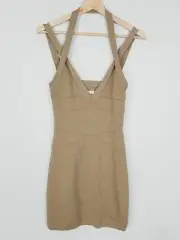 SASS & BIDE Womens Size M or 12 Khaki The Answer Knit Bandage Dress NEW RRP$350