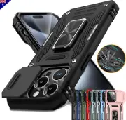 For iPhone 16 15 14 13 12 11 Pro Max SE 8 Plus Case Armor Shockproof Ring Cover