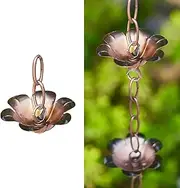 Rain Chain Rain Chain Replace Gutter Downspout，Petals Rain Catcher Chain for Home & Garden Decor, Functional and Decorative Rain Chime, Custom Length (Color : Style1, Size : 200cm (6.5ft))