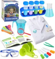 Kids Science Experiment Kit - Scientist Lab Coat Costume Dress Up Role Play Toy