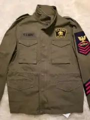 STUNNING HISTORY REPEATS M65 VINTAGE INSPIRED ARMY JACKET GREEN L M 40