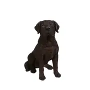 Northcote Pottery Resin Labrador Flower/Plant Pot Garden Outdoor Decor Black