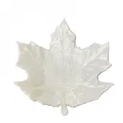 3D Printed White Maple Leaf Trinket Dish