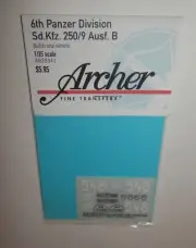 Archer Fine Transfers 1:35 6th Panzer Division Sd.Kfz. 250/9 Ausf.B #AR35341 NIP