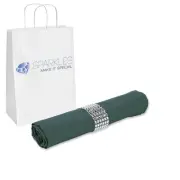 50 pcs 20"x20" inch Polyester Cloth Napkin - Hunter Green - w/ Rings Wedding pg