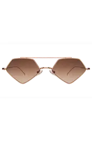 Illesteva Bayley Sunglasses in Rose Gold /Brown at Nordstrom One Size Rose Gold/Brown