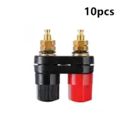 10Pcs For Speaker Amplifier Terminal Binding Post Dual 2-Way Plug Connector Set