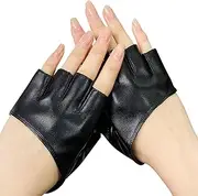 [Generic] Screen Touch Gloves | PU Leather Punk Mitten | Warm Fashionable Gloves | Screen Touch Mitten | Leather Gloves | Soft Gothic Mittens for Pole Dancing, Disco Dancing