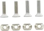 4X Surfboard Fin Screws and Plate No Tool Longboard Fin Screw Easy Installation Paddleboard Fin Screw for Summer Water Sports