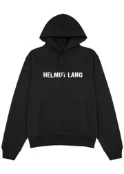 Helmut Lang Core Hooded Cotton Sweatshirt - Black And White - S S