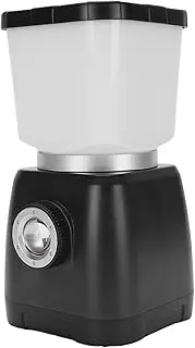 LED Camping Lantern, Rechargeable Tent Light with 3 Modes, Hand Cranked Self Generating Portable Lantern for Camping, Emergency, Power Outages (Black)