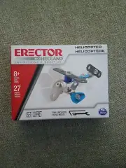 Erector Set Building Model Helicopter By Meccano 27 Pieces NEW