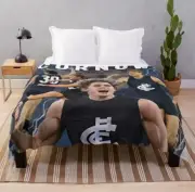 AFL Charlie Curnow Carlton Football Club AFL Player Throw Blanket