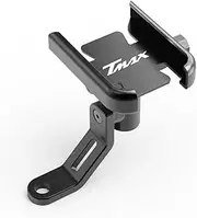Adjustable Bracket Fit for Yamahaa TMAX530 TMAX500 DX/SX XP530 Motorcycle Handlebar Mobile Holder Stand Bracket (Color : Mirror Type Black)
