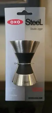 OXO Cocktail Jigger Double Sided Stainless Steel Shot Jigger with Measurements