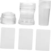 NULYLU Nail Art Stamper Set 3 Pack Manicure Tools Practice Hand Scrapper Silicone Nail