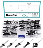80Pcs 3/16" Long Grip Tri-Grip Rivets Tri-Fold Tri Bulb Long Pop Mounting Rivet Kit for Kayak and Boat Accessories