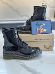 Dr.Martens 1460 Patent Lamper 8 Eyelet Black Patent Womens Boots Size UK 4 NEW