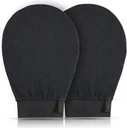 Moohemoo Deep Exfoliating Glove 2PCS Exfoliating Body Scrubber for Bath Shower, Exfoliating Mitt Body Scrub for Dead Skin Remover, Body Exfoliator for Spray Tan Removal or Keratosis Pilaris