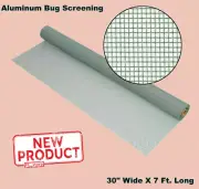 Aluminum Bug Wire Screening 30 In X 7 Feet Bright Insect Window Door Screen Mesh