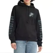 Levi's Silvertab Women's Logo Hoodie Sweatshirt Size L Large Black Pullover