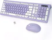 Wireless Keyboard and Mouse Combo, Full-Sized Keyboard and Adjustable DPI Mouse