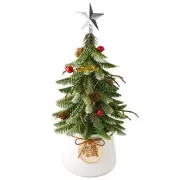 Mini Tabletop Christmas Tree 14 Inch Artificial Small Xmas Tree with Red Berr...