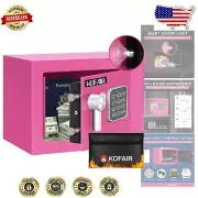 Enhanced Security Pink Safe Box with Fireproof Features & Smart Light Technology