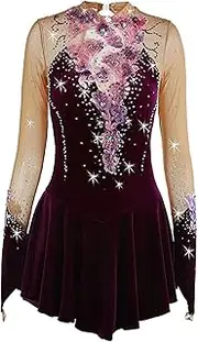 [Zagitova] Long Sleeve Figure Skating Dress for Women Girls' Dance Clothing High Elasticity Rhythmic Gymnastics Leotards