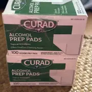 Curad Alcohol Prep Pads, Swabs Wipes - 4Box 400 Counts Isopropyl Wipes Thick Pad