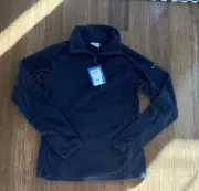 $30 **New NWT** Columbia Glacial IV Fleece Half Zip Pullover - Black Sz Small
