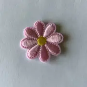 Pink Yellow Daisy Flower Shaped Iron-on Patch Iron On Patch Sew On Patch