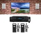 Technical Pro Home Karaoke Machine System+(2) 5.25" White Wall Mount Speakers