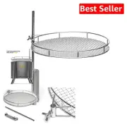 Modern Round 18” Smokeless Fire Pit Grill: Perfect for Backyard BBQs & Bonfires