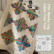 8/10'' Quilting Cutting Patchwork Ruler DIY Wonky Log Cabin Trim Tool Sewing Set