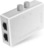 Mellisso Mini 2 Port RJ45 RJ-45 Network Switch Ethernet Network Box Switcher Dual 2 Way Port Manual Sharing Switch Adapter HUB