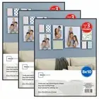 Photo Frame Set Of 3 8x10 Format Lot Wall Art Home Decor Black Picture Frames
