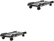 SHINEOFI 2sets Elevated Desktop Computer Stand CPU Holder for Carpet Wood Computer Cart with Riser 4roll*2
