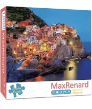 MaxRenard Coastal Landscape Jigsaw Puzzle 1000 Pieces Night View of Manarola