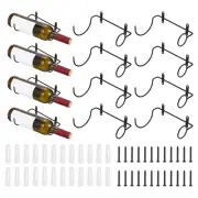 12pcs Spiral Wine Wall Holder Metal Bottle Holder Display Wall Storage Shelf