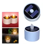 Party Decoration Warm White LED Candles Solar Power Flameless Lights Tea Lights
