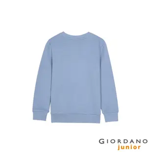 GIORDANO 童裝塗鴉印花長袖T恤 - 02 無限藍