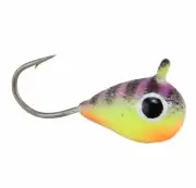 Clam Drop Jig 1/64 oz - Glow Purple Clown Tungsten Ice Fishing Jig