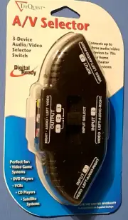 TriQuest A/V Selector 3 Device Audio Video Selector Switch Sela Products 5450