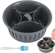 Egg Steamer Egg Cooker Holder Egg Holder Poacher Insert for Egg Boiling Compatible for 4 Poached Eggs and 6 Boiled Eggs