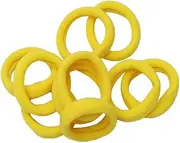 SUIOPPYUW 20 Pieces Hair Band Preppy Style Decorative Snag Free Ponytail Holder Hairs Rope Bobbles Scrunchie for Women Accessories, Yellow