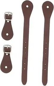 VICASKY 2pcs Adjustable Boot Straps Pu Equipment for Training and Competitions for Men and Women Western Style Riding Brown